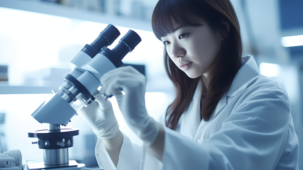 显微镜观察细胞的摄影版权图片下载