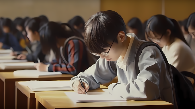 高考学生考试摄影图片