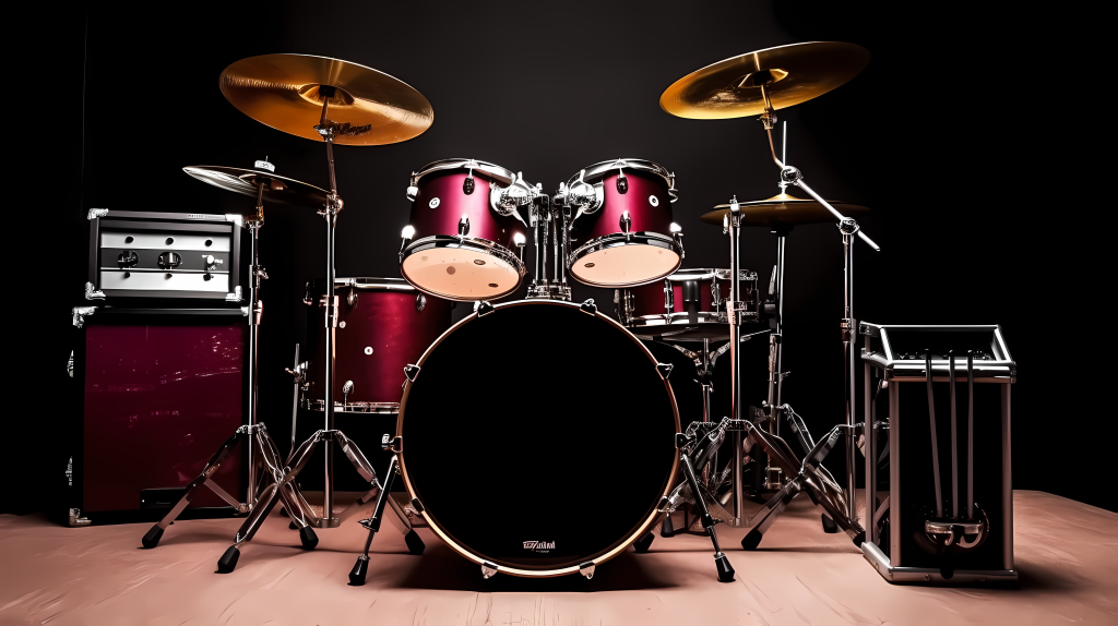 高端大气上档次的架子鼓高清图版权图片下载