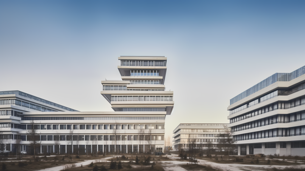 校园教学楼高清摄影版权图片下载