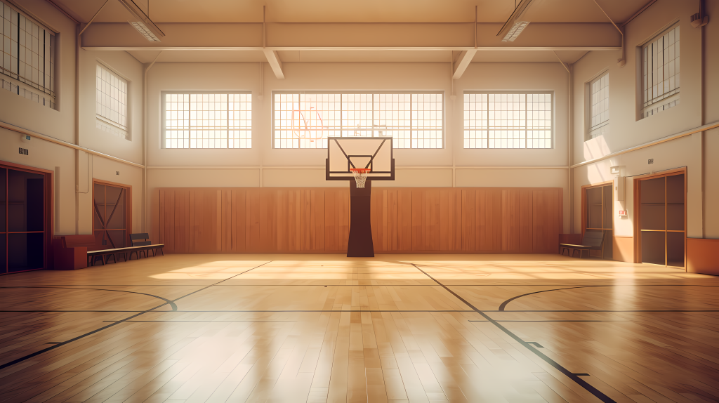 阳光照射下的球赛竞技场高清图版权图片下载