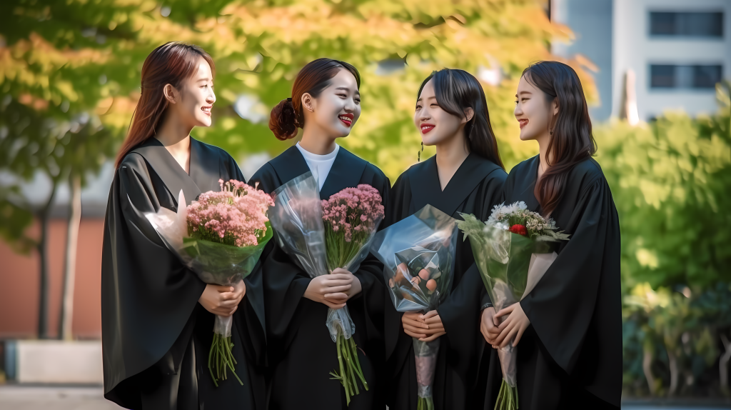 青春毕业留念毕业典礼摄影图