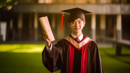 毕业典礼上的亚洲学生摄影图片