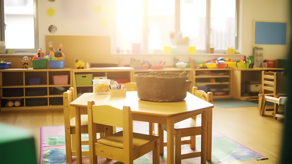 明亮整洁幼儿园教室玩具摄影图版权图片下载