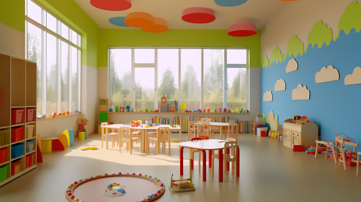 整洁幼儿园教室玩具摄影版权图片下载