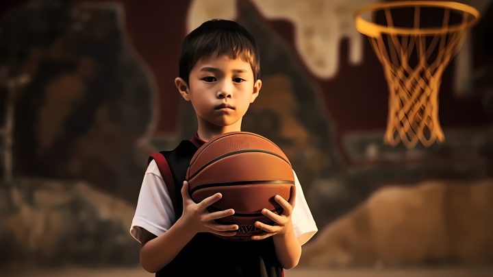 亚洲男孩篮球摄影图版权图片下载