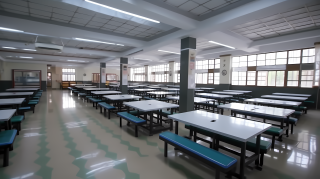 学校高中食堂美食摄影图