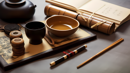 茶香袅袅传统工艺再现摄影图