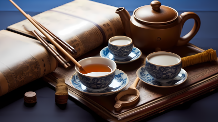 传统工艺重塑的茶书摄影图