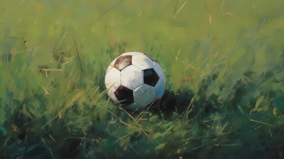 维多利亚波伊塞风格的足球草坪摄影图