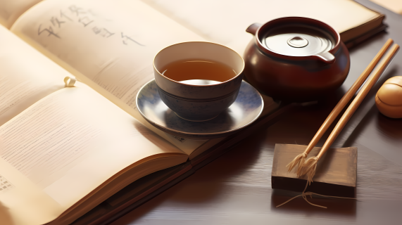 传统喝茶文化古风拍摄图