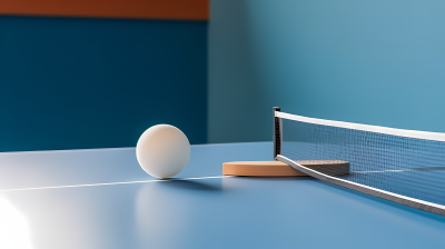 乒乓球桌上对打的传统风格摄影图片