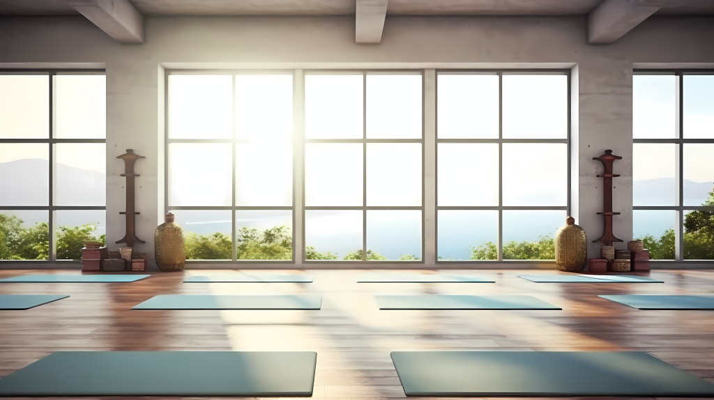 落地窗瑜伽馆高清图