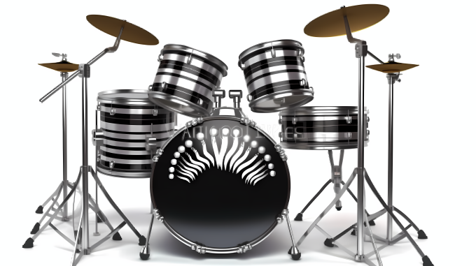 摇滚风格个性架子鼓展示图