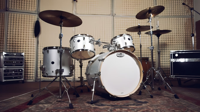 带有质感的架子鼓鼓组摄影图