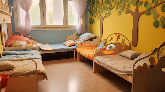 童趣元素壮点的幼儿寝室高清图