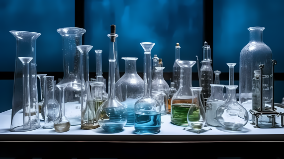 化学器具玻璃实验器具摄影图片