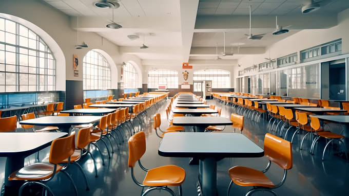 空无一人干净整洁的餐厅高清图