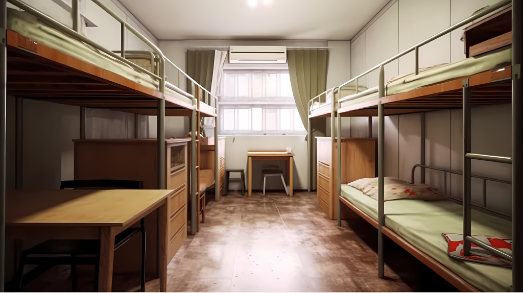 高档豪华学生公寓宿舍图版权图片下载