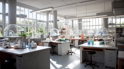 干净整洁的化学实验室高清图