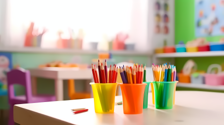 幼儿园教室彩色笔图片