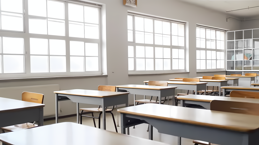 明亮整洁的教室摄影图