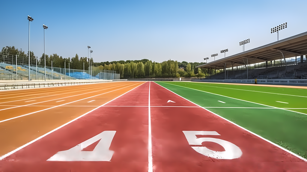 彩色田径体育运动橡胶跑道摄影图版权图片下载