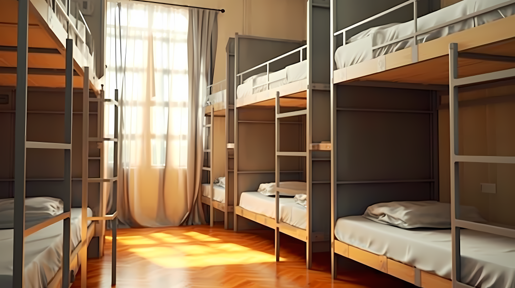 学生多人宿舍真实摄影版权图片下载