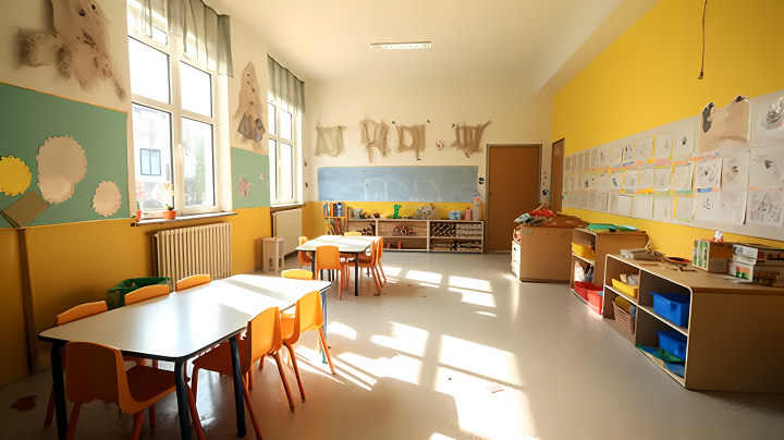 幼儿园教室环境布置高清图版权图片下载