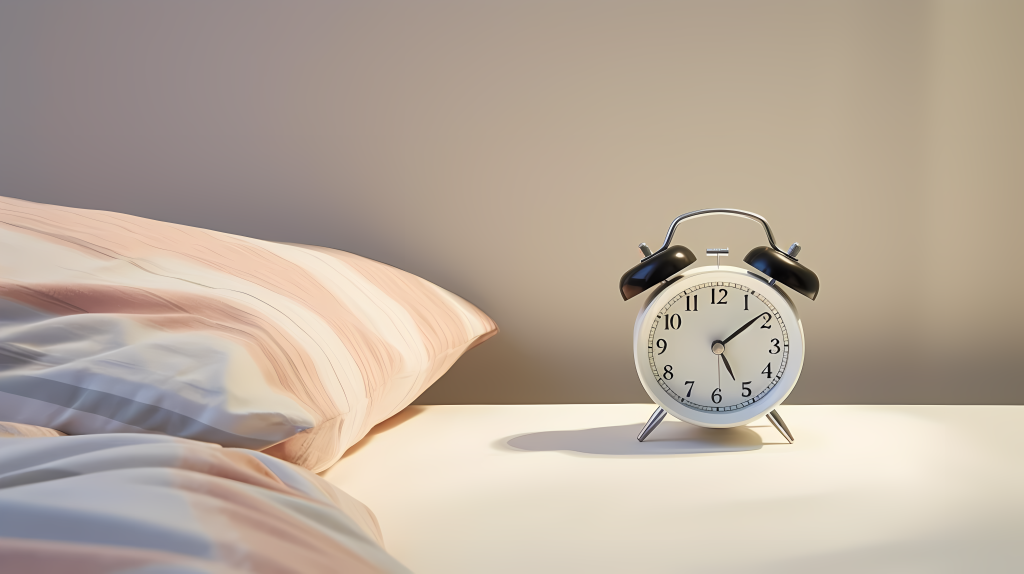 床头柜上的白色简约台灯拍摄图版权图片下载