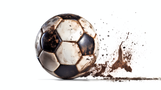 足球白底摄影图