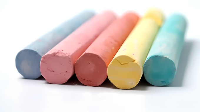 多彩粉笔画粉笔摄影图