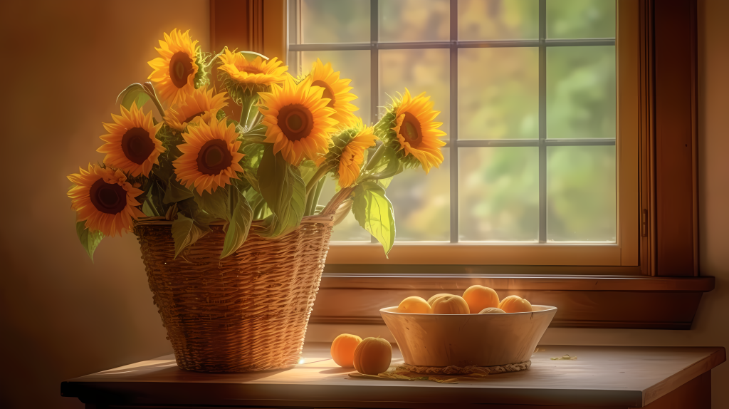 阳光下的乡村生活摄影图