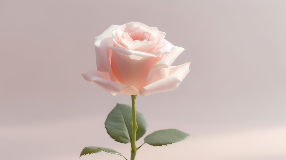 柔和粉色玫瑰花开摄影图片