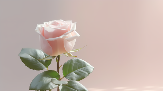 浪漫粉色玫瑰花摄影图