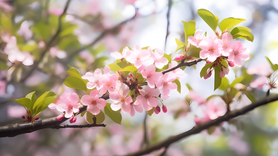 春暖花开鲜花盛开图