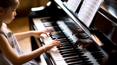 童趣钢琴演奏古典学院公主风摄影图片