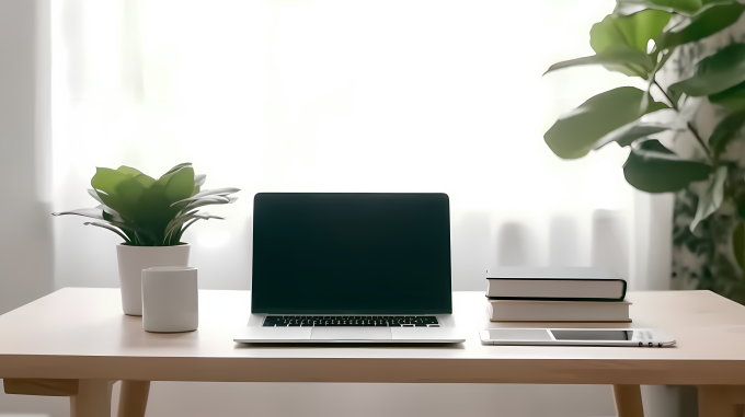 干净整洁的办公桌摄影图