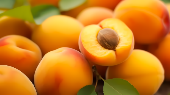水果大丰收黄澄澄的杏子高清图