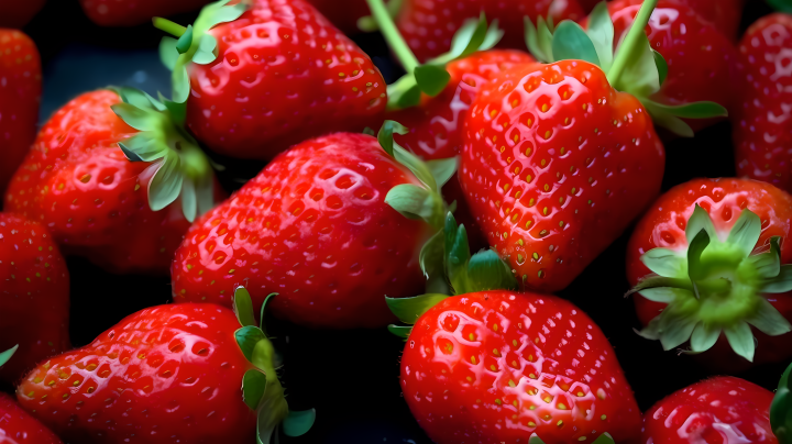 鲜美多汁的草莓摄影版权图片下载
