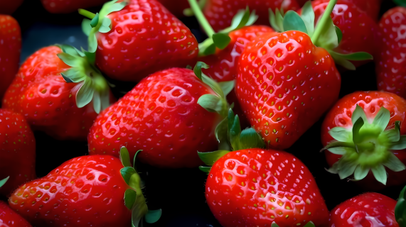 鲜美多汁的草莓摄影图片