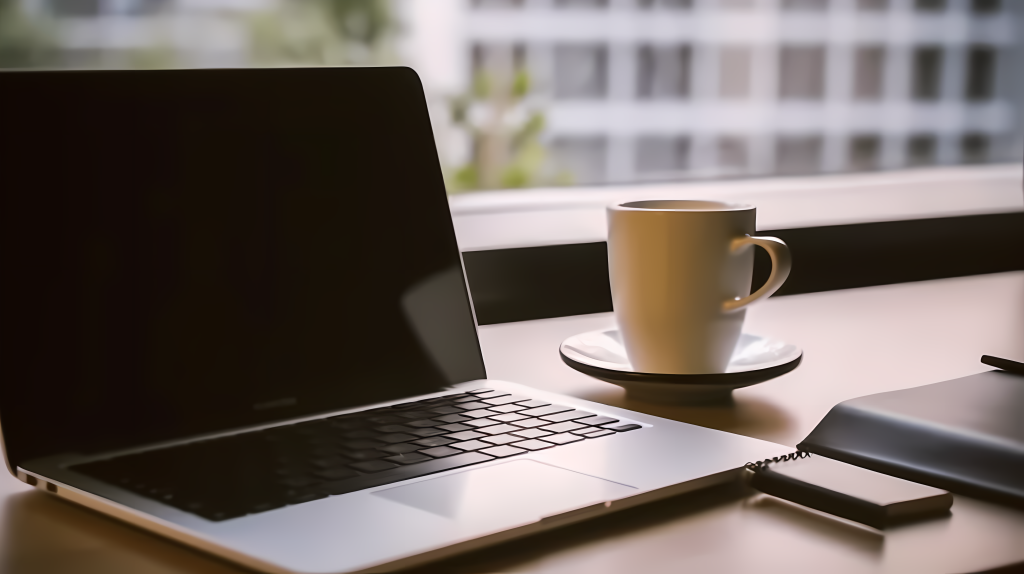 办公设备笔记本电脑摄影图