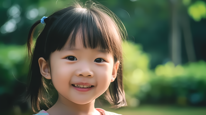 儿童游乐园里小女孩摄影图