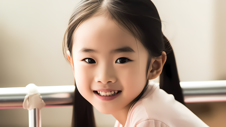 亚洲小女孩美丽微笑的摄影版权图片下载