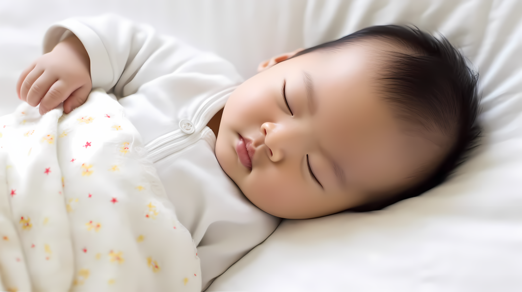 宝宝可爱睡姿摄影图版权图片下载