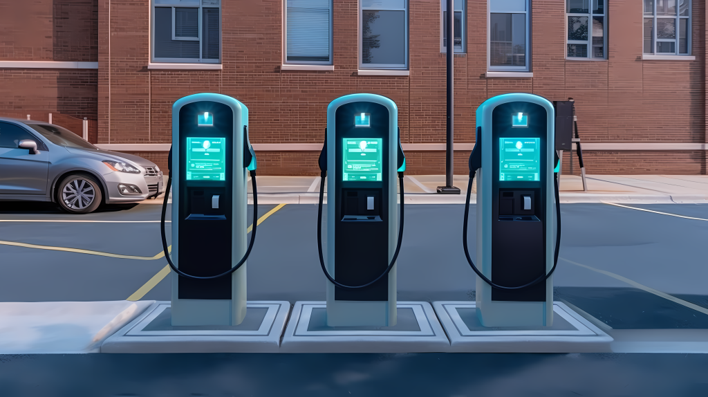 便捷高效的充电站摄影版权图片下载