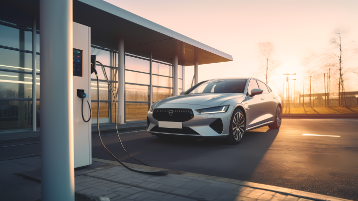 新能源汽车充电站户外充电摄影版权图片下载