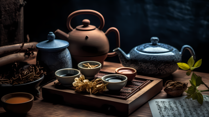 深邃感性优雅典雅的中国茶摄影图版权图片下载