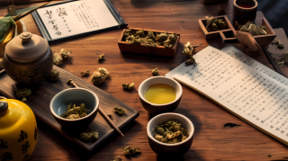 古朴中国传统茶意境摄影图