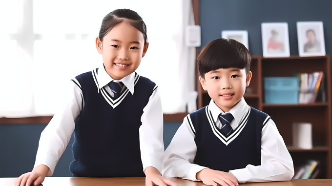 校园学生班级集体照摄影图